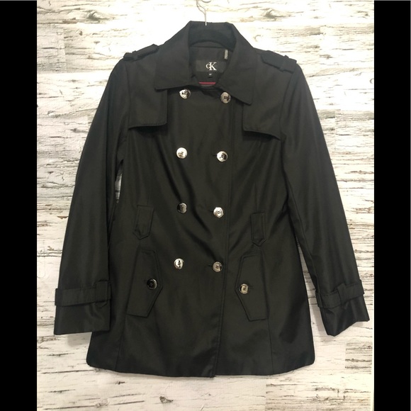 Calvin Klein Jackets & Blazers - Calvin Klein Black Double Breasted Trench Coat